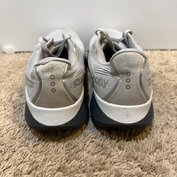 Saucony Ride 18 Shoes Mens Size 10 Wide Gray Cushion Road Sneakers S21001-103 - Picture 4 of 7